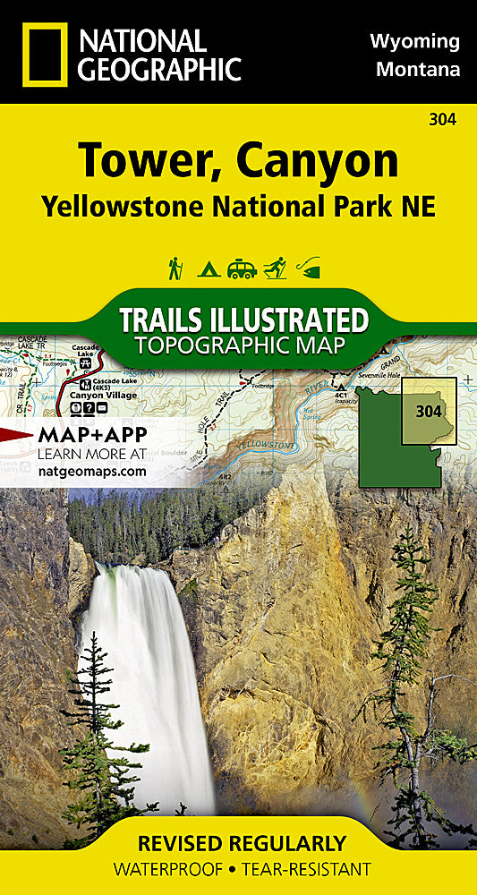 Yellowstone National Park NE (Tower & Canyon) Trails Illustrated Topographic Map #304 - Cover