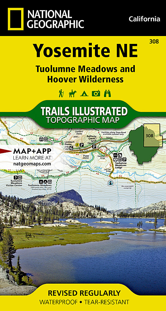Yosemite National Park NE Trails Illustrated Topographic Map #308 - Cover