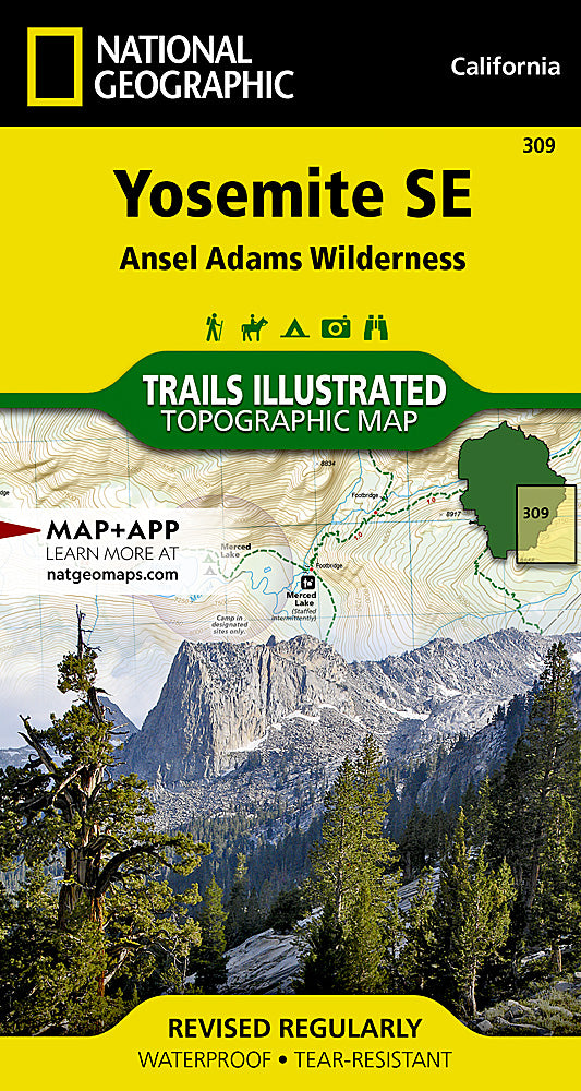Yosemite National Park SE Trails Illustrated Topographic Map #309 - Cover