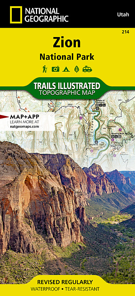 Zion National Park Trails Illustrated Topographic Map #214 - Cover