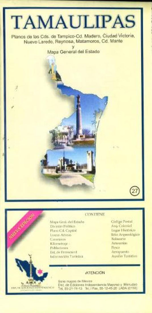 Tamaulipas, Mexico State Map