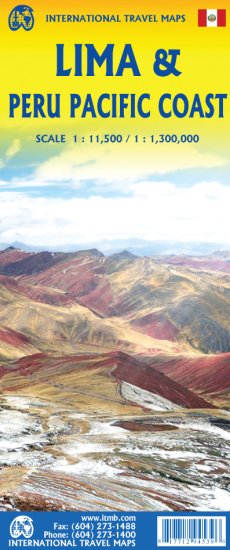 Lima & Peru Pacific Coast Travel Map