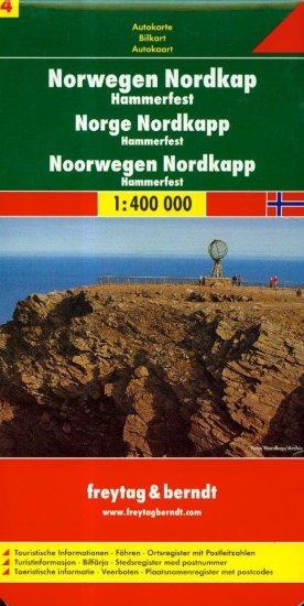 Norway North Cape Road Map by Freytag & Berndt