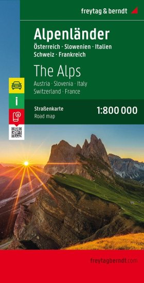 Alps Road Map by Freytag & Berndt