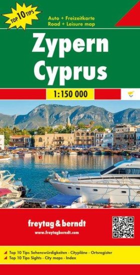 Cyprus Travel Map by Freytag & Berndt
