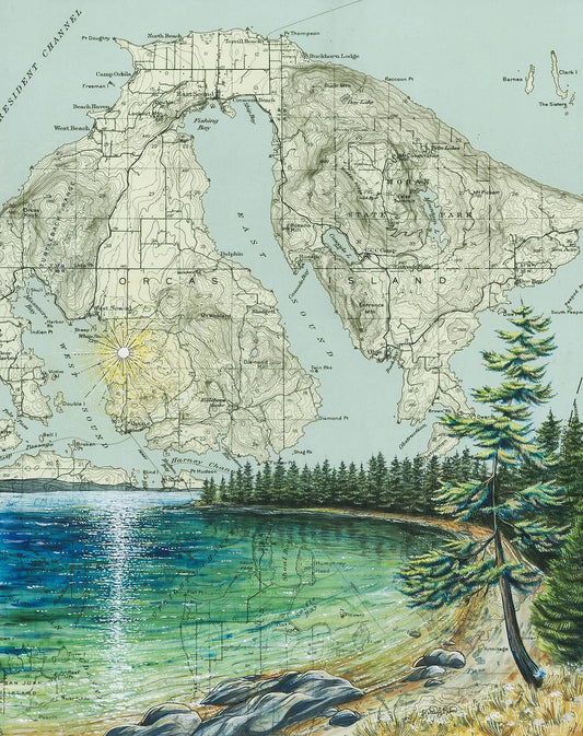 Orcas Island matted print by Final Switchback