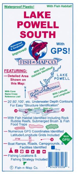 Lake Powell (South) Fishing Map