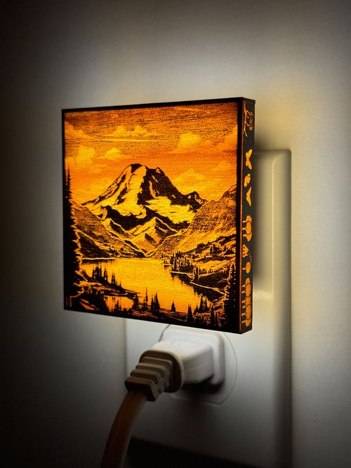 Mt Rainier Night Light