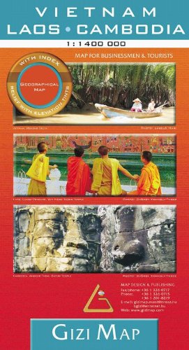 Vietnam, Cambodia & Laos Travel Map l Gizi